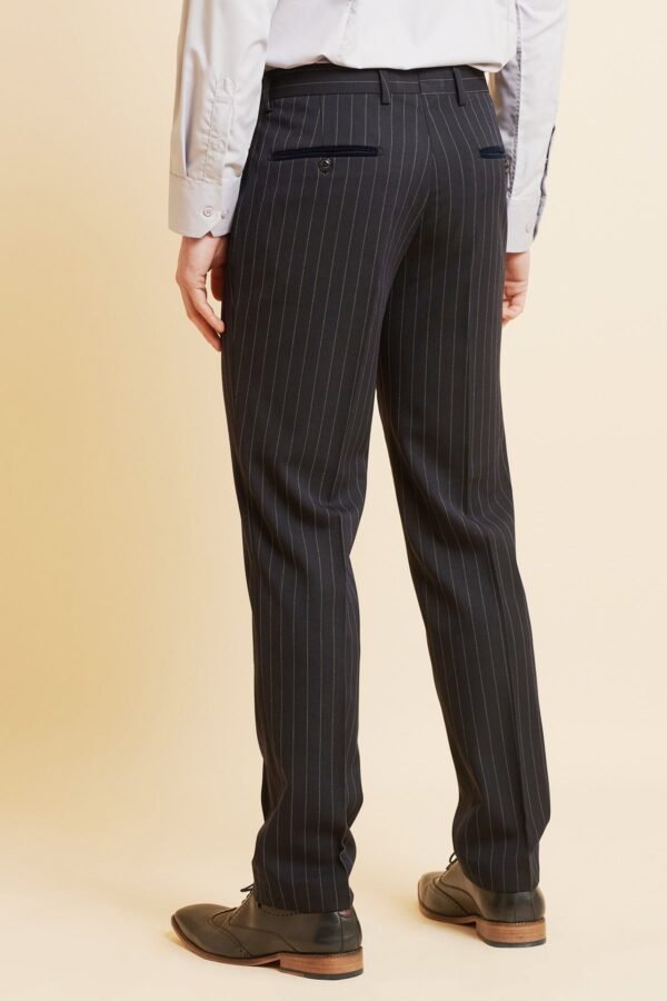 ROCCO - Navy Pinstripe Trousers - Image 2