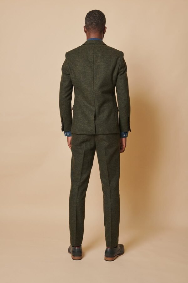 The WHU Collection - MARLOW Olive Green Tweed Three Piece Suit As Worn By Aaron Cresswell - Image 8