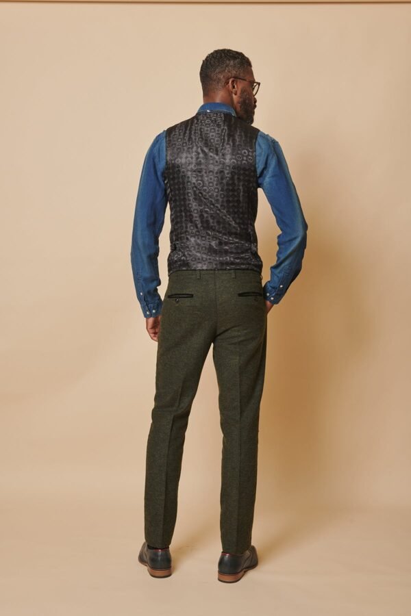 The WHU Collection - MARLOW Olive Green Tweed Three Piece Suit As Worn By Aaron Cresswell - Image 12