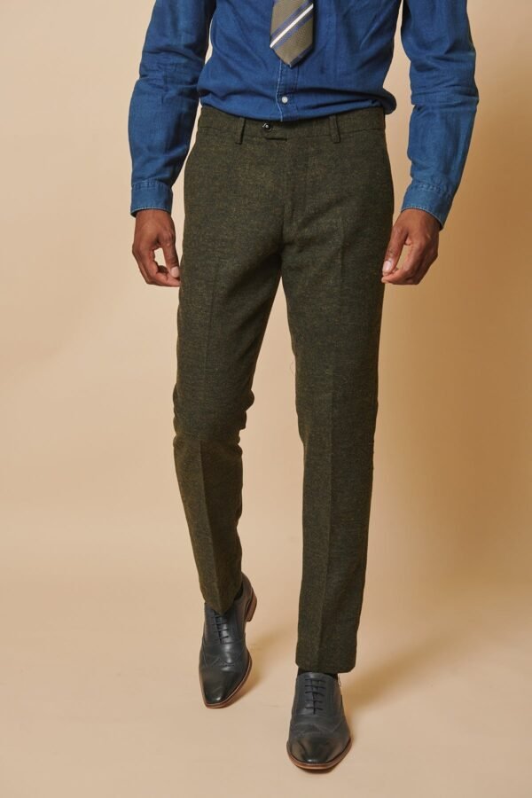 The WHU Collection - MARLOW Olive Green Tweed Three Piece Suit As Worn By Aaron Cresswell - Image 13