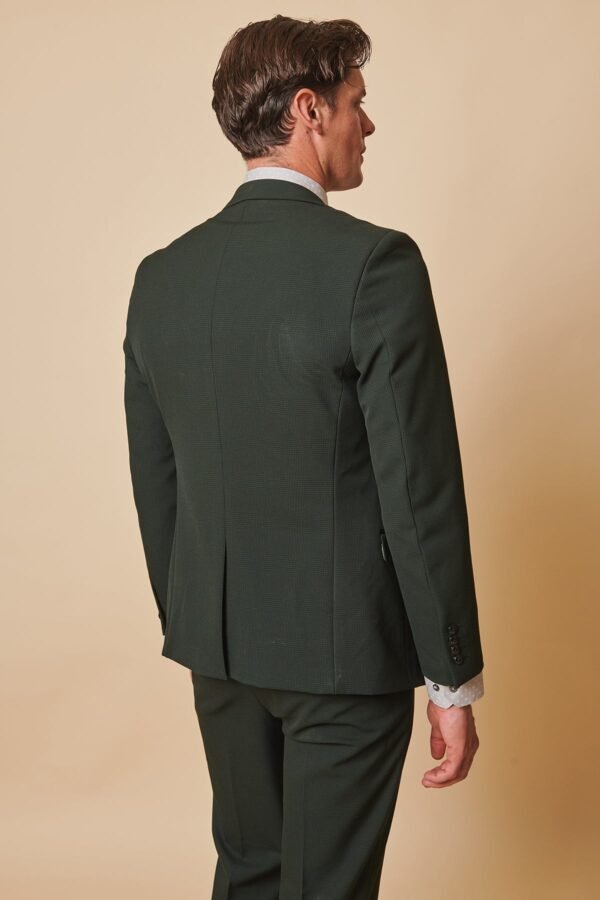 BROMLEY - Olive Green Check Blazer - Image 3