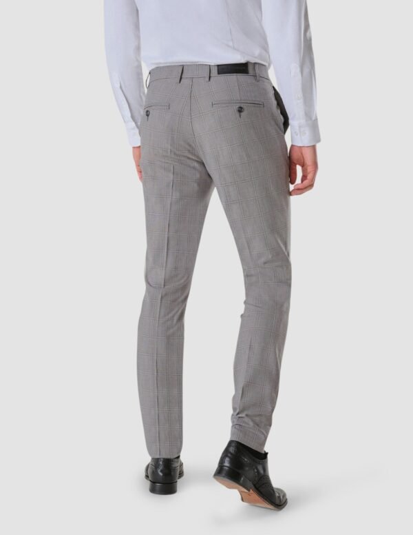 Essential Suit Checked Pants Slim Sterling Grey - Image 2