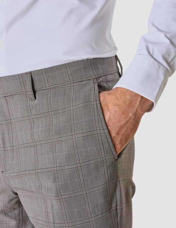 Essential Suit Checked Pants Slim Sterling Grey - Image 5