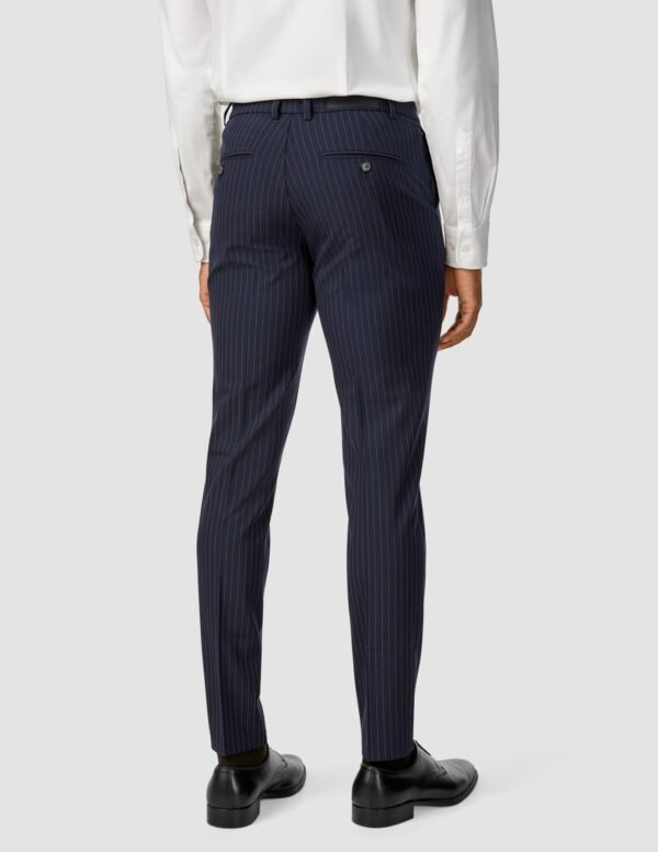 Essential Suit Pants Slim Navy Pinstripe - Image 5