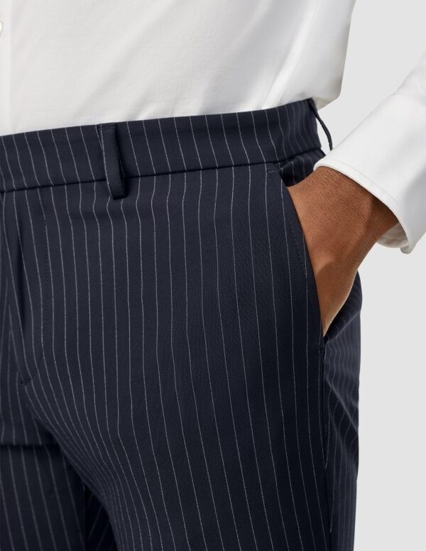 Essential Suit Pants Slim Navy Pinstripe - Image 7