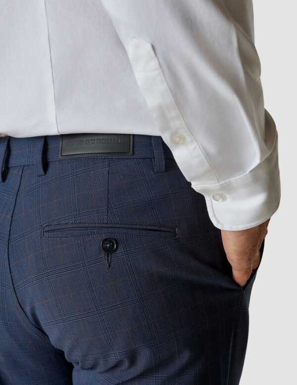 Essential Suit Pants Regular Royal Blue Check - Image 6