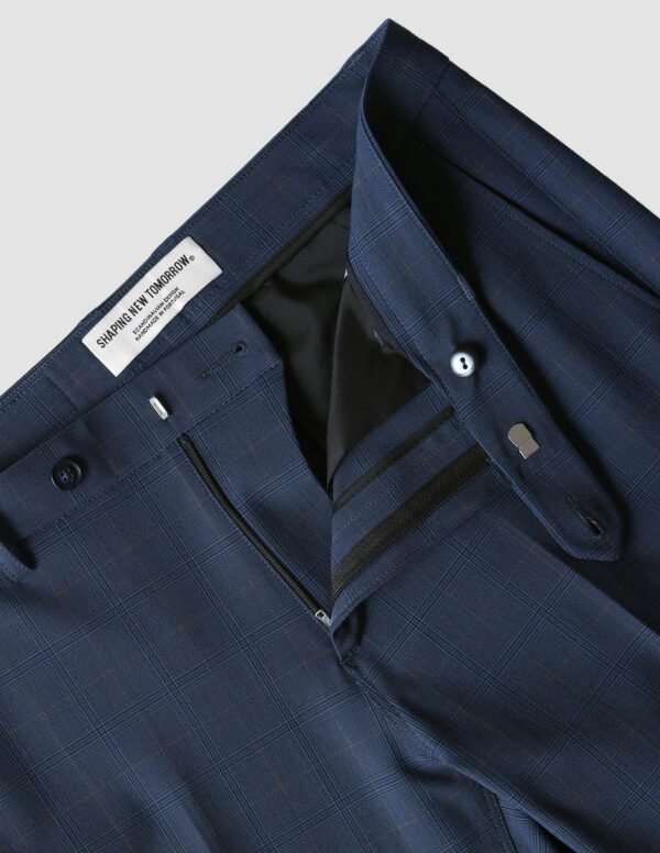 Essential Suit Pants Slim Royal Blue Check - Image 7