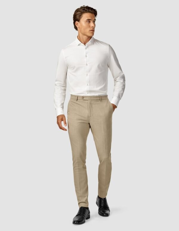 Essential Suit Pants Slim Beige Melange - Image 4