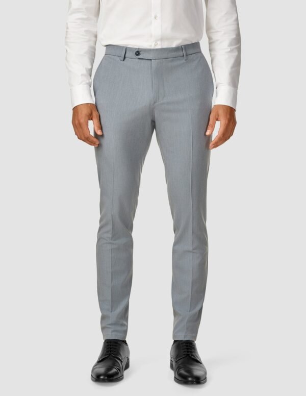 Essential Suit Pants Slim Light Blue Melange