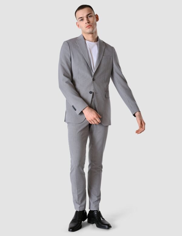 Essential Suit Pants Slim Duo Check Blue - Image 2